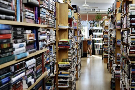 Customer Seen Book Rack Bookshop Arcadia Editorial Stock Photo - Stock ...
