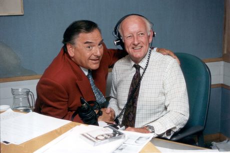 Comedian Bob Monkhouse Pictured With Presenter Frank Bough.