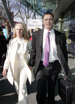 Dr. Andrew Wakefield Together With His Wife Carmel Arrive At The General Medical Council For The Inquiry Into His Denouncement Of The Mmr Vaccine