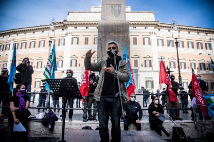 Culture industry workers protest against anti-coronavirus measures, Rome, Italy - 30 Oct 2020