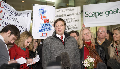 Dr Andrew Wakefield at the General Medical Council, London, Britain - 28 Jan 2010