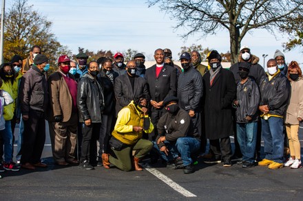 100 black men travel from NYC to protect voters, Philadelphia, USA - 03 Nov 2020