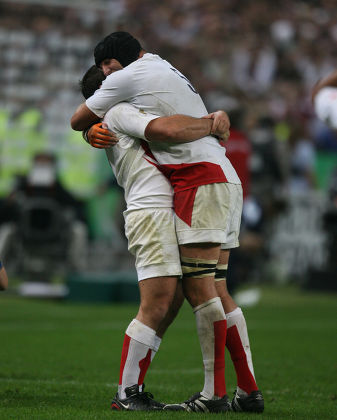 Ben Kay And George Chuter. Rugby World Cup 2007. Semi- Final France V England. England Won The Match At The Stade De France Paris 14-9.