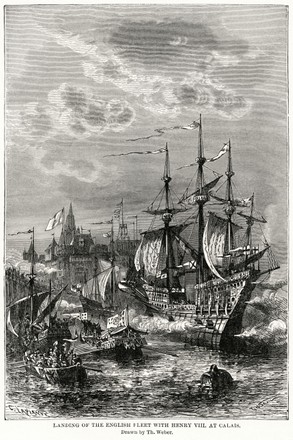 Landing English Fleet Henry Viii Calais Editorial Stock Photo - Stock 