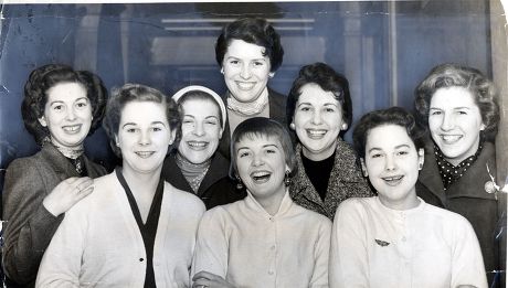 Eight Girls Chosen To Work The The Ausralian Stand. 60 Girls Had Gathered At Australia House London In The Hope Of Being Chosen For The Job. These Eight Were Amog The Lucky Ones. (front Row Left To Right) Barbara Watts Joan Jamieson And Gillian Walla