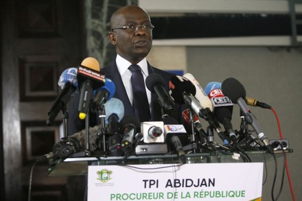Public Prosecutor Adou Richard press conference on members of the National Transitional Council, Abidjan, Cote Divoire - 06 Nov 2020