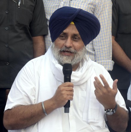 Shiromani Akali Dal Sad President Sukhbir Editorial Stock Photo - Stock ...