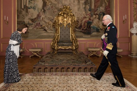 An audience with King Carl XVI Gustaf, Royal Palace, Stockholm, Sweden - 09 Nov 2020