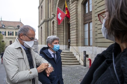 Swiss leading Islamic scholar Tariq Ramadan at Geneva's courthouse after first hearing of an investigation over sexual assault, Geneva Geneve Genf, Switzerland - 10 Nov 2020