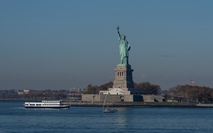 View Statue Liberty Staten Island Ferry Editorial Stock Photo - Stock ...