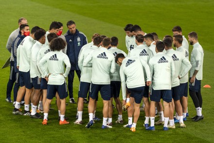 Spains National Soccer Team Players During Editorial Stock Photo