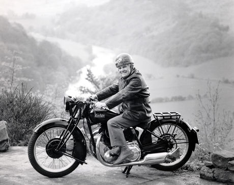 Tom Swallow On Vintage Rudge Motorcycle Editorial Stock Photo - Stock ...