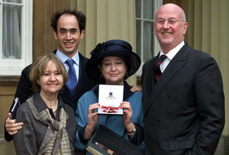 Evening Standard Restaurant Critic Fay Maschler Pictured With Her Family Beth Coventry Ben Maschler Reg Gadney After Receiving Her Obe At Buckingham Palace. 