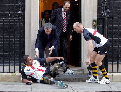 'Help for Heroes' charity promotion at No 10 Downing St, London, Britain - 01 Feb 2010
