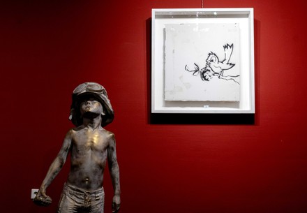 Lot 6 Sous-Verres Ronds Liège Banksy Bird Grenade - 95x95mm, Design Street Art Français