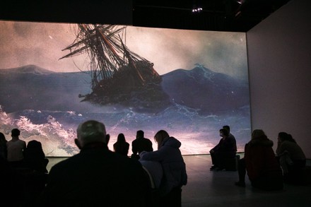 People Watch Immersive Multimedia Exhibition Aivazovsky Editorial Stock ...