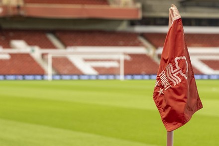 The Flag with the NFL Logo on Background of Sky Editorial