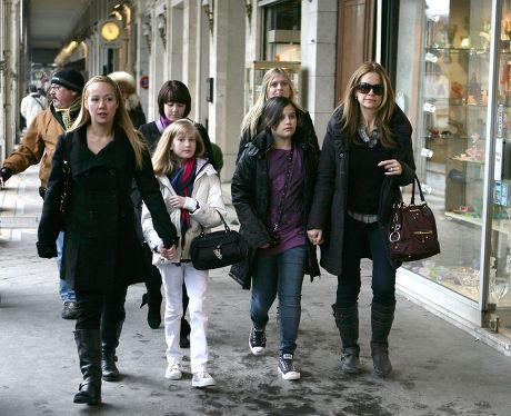 Kelly Preston and daughter out and about, Paris, France - 10 Feb 2010