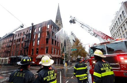 Middle Collegiate Church burns down, New York, USA - 05 Dec 2020 Stock ...