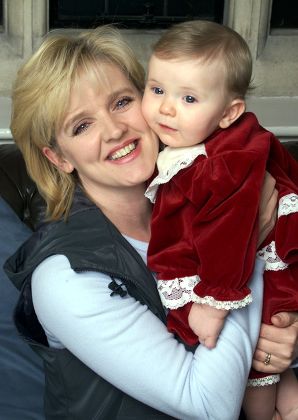 Former Singer With Family Pop Group The Nolans Bernadette Nolan. Bernadette Is Now Appearing In Musical 'blood Brothers' At Chichester Festival Theatre. Picture Shows Her At Home With Her 9-month-old Daughter Erin.