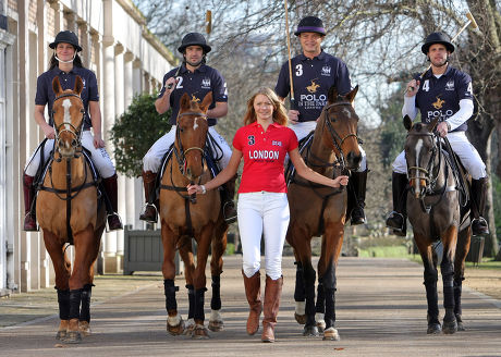 Jodie Kidd Launches The World Polo Series At The Hurlingham Club In London Today Jodie Pictured With Kirsty Craig Henry Brett Jack Kidd And Jamie Morrison