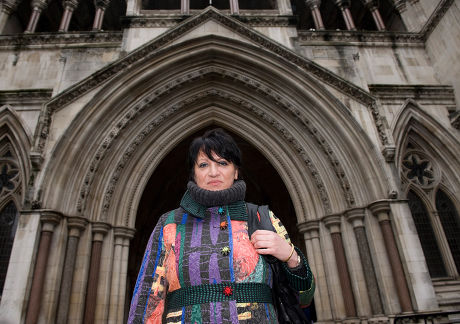 Donna Rayment leaves the High Court following victory in her case against the MoD, London, Britain - 18 Feb 2010