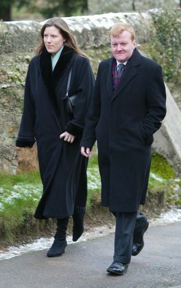 The Funeral Of Lord Roy Jenkins At St. Augustines Church East Hendred Oxon. Charles Kennedy And Wife Sarah Kennedy Arrive At The Funeral Of Lord Roy Jenkins.