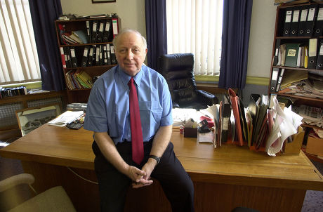 Arthur Scargill 63 At Num Hq (national Union Of Miners) In Barnsley Yorkshire. He Is Making A Comeback And Will Stand Against Peter Mandelson In Hartlepool.