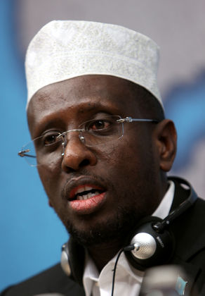 His Excellency Sheikh Sharif Ahmed President, Transitional Federal Government of Somali Republic, Chatham House, London, Britain - 08 Mar 2010