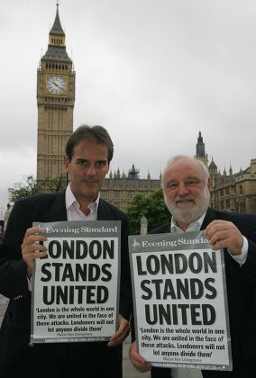 Mark Field and Frank Dobson join forces to back the Evening Standard's 'London Stands United Campaign,' London, Britain - 05 Aug 2005