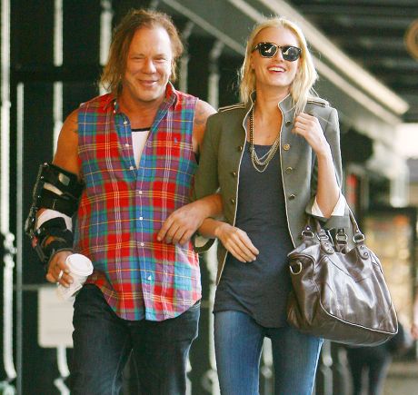 Mickey Rourke and girlfriend Elena out and about in the Meat Packing District, New York, America - 18 Mar 2010