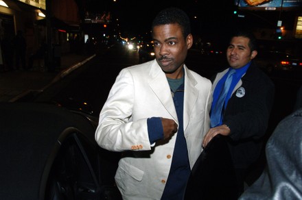 Chris Rock chats with Ingrid Caseras as they leave Hyde in West Hollywood, Ca, California, USA - 03 Dec 2006