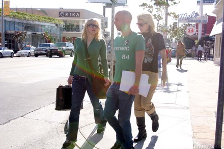 Courtney Love arm in arm with female friend in West Hollywood, Ca, California, USA - 01 Nov 2004
