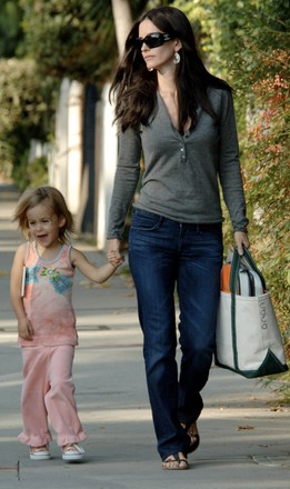 EXCLUSIVE: Courtney Cox Arquette picks up daughter Coco from school in Hollywood, Ca, California, USA - 02 Nov 2007