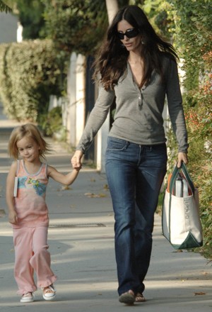 EXCLUSIVE: Courtney Cox Arquette picks up daughter Coco from school in Hollywood, Ca, California, USA - 02 Nov 2007