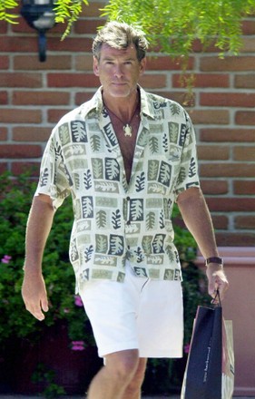 Exclusive Pierce Brosnan Takes His Two Editorial Stock Photo - Stock