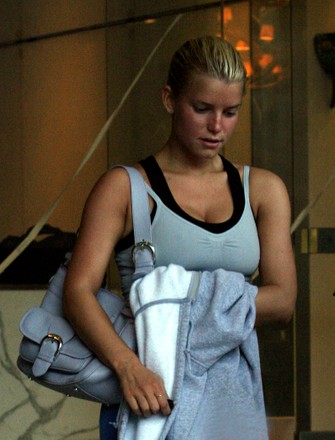 Jessica Simpson Leaving Gym Beverly Hills Editorial Stock Photo - Stock