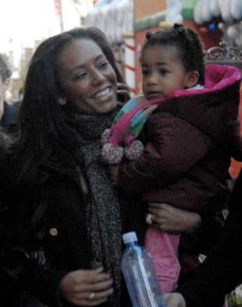 Mel B aka Scary Spice of the Spice Girls along with her husband Stephen Belafonte and her 2 daughters Phoenix Chi and Angel Iris Murphy Brown as they shop at the Grove shopping center in Los Angeles, Ca, California, USA - 23 Dec 2008