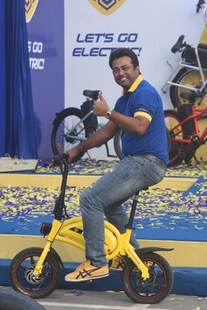 Tennis Player Leander Paes At The Launch Of Motovolt Mobility Smart E-Cycles, Kolkata, West Bengal, India - 11 Dec 2020
