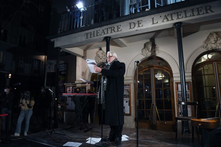 Jacques Weber and Francois Morel demonstration for culture and the re-opening of theatres, Paris, France - 15 Dec 2020