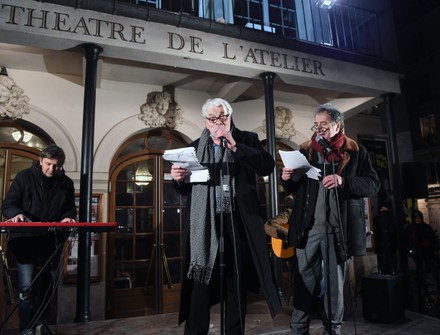 Jacques Weber and Francois Morel demonstration for culture and the re-opening of theatres, Paris, France - 15 Dec 2020