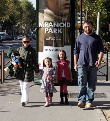 England Rugby Player George Chuter And Family Strolling Near The Team Hotel In Paris On Sunday .