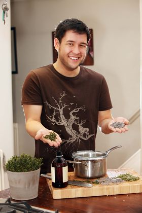 BBC TV chef host James Wong prepares home remedy cures, London, Britain - 25 Mar 2010