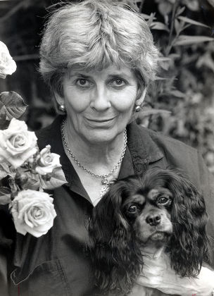 Elizabeth Jane Howard Author With Her Pet Dog Darcy.