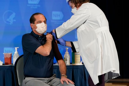 HHS Secretary Alex Azar receives the COVID-19 vaccine, Bethesda, USA - 22 Dec 2020