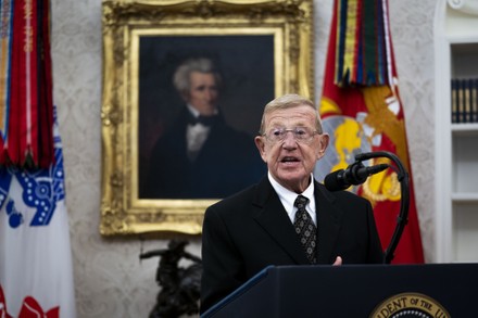 President Trump presents the Medal of Freedom to Lou Holtz at the White House, Washington, DC, USA - 03 Dec 2020