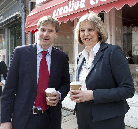 Shadow Secretary of State for Work and Pensions Theresa May campaigning in Hampshire, Britain - 06 Apr 2010