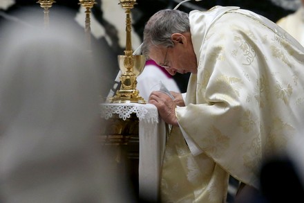 Cardinal Pietro Parolin celebrates a new year Mass, Vatican City - 01 Jan 2021