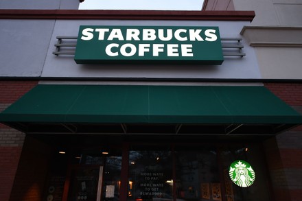 Exterior Starbucks Coffee Shop Editorial Stock Photo - Stock Image