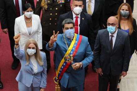 Maduro addresses annual message to Parliament, Caracas, Venezuela - 12 Jan 2021